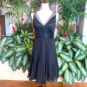 Chetta B Black Fit & Flare Cocktail Dress